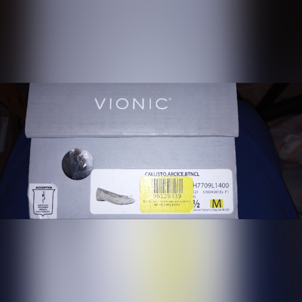 NWB Vionic Light Blue Floral Ballet Flats - Picture 8 of 8